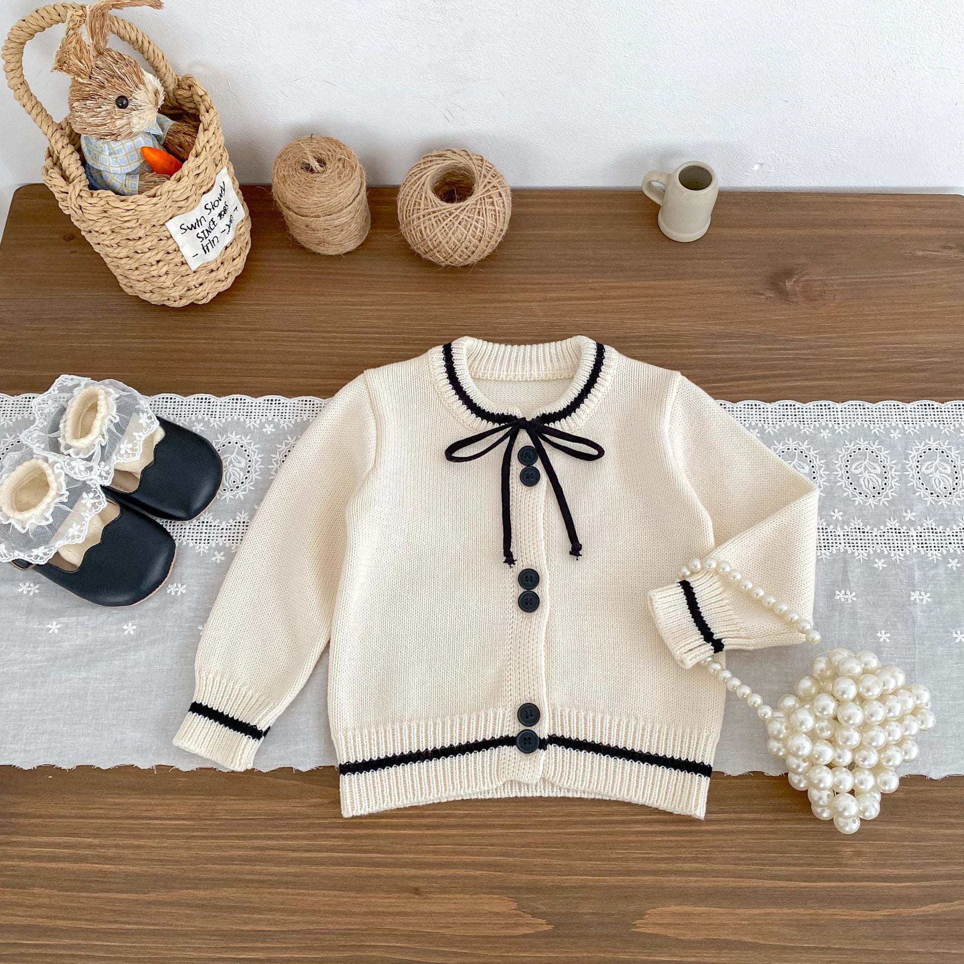 bow tie knit cardigan – MARUM