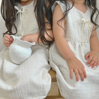 【姉妹】ツイードチェック・リボンワンピース（ ribbon pinafore dress）10242505