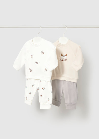 [即発送]Mayoral アニマルモチーフ 4点セット（トップス2枚・パンツ2枚）(animal motif 4-piece set)MYS260801