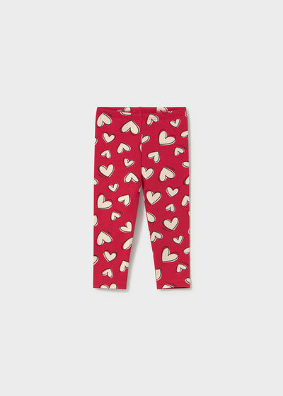 [即発送][残り1点/100]Mayoral ハート総柄のカットソーレギンスパンツ（heart print leggings）MYB260802