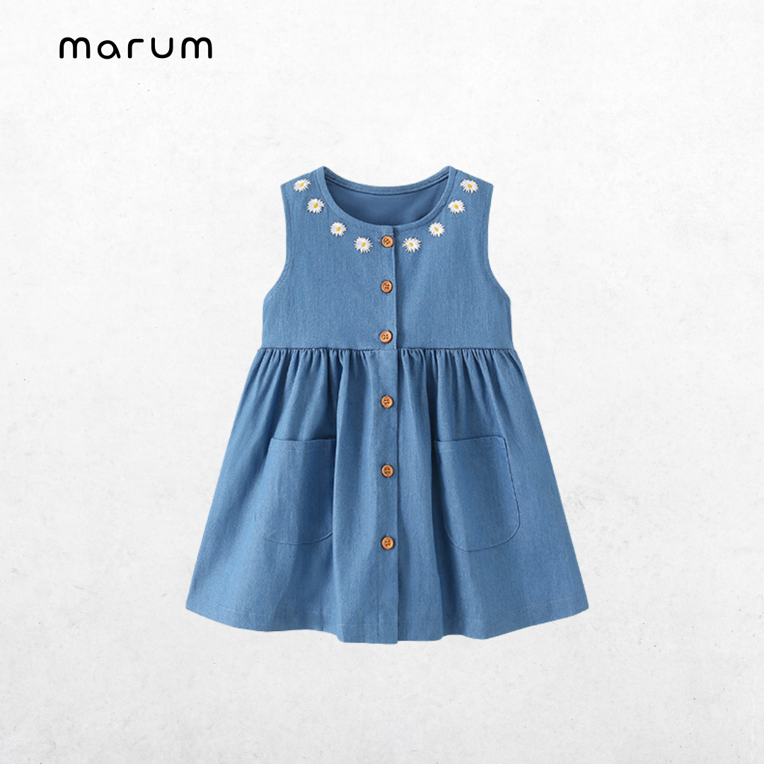 daisy denim dress