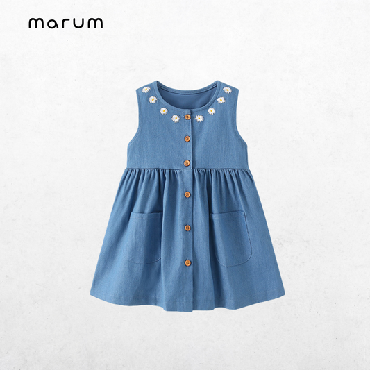 daisy denim dress