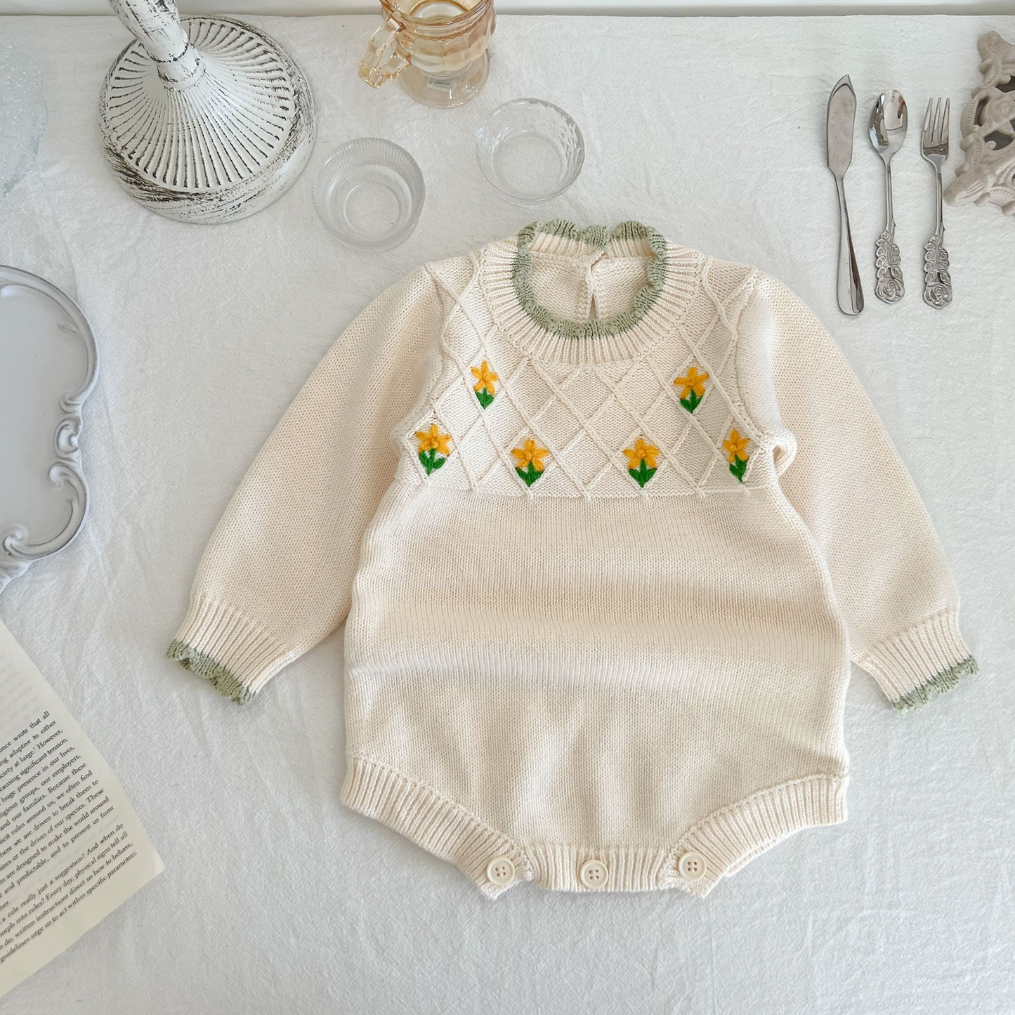 little garden cardigan & rompers