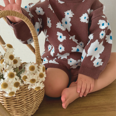 【セットアップ】floral knit set / romper