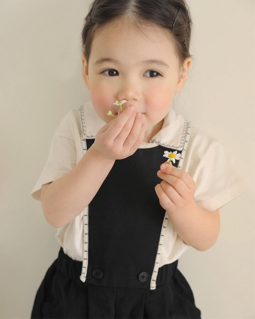 classic piping shirt & romper