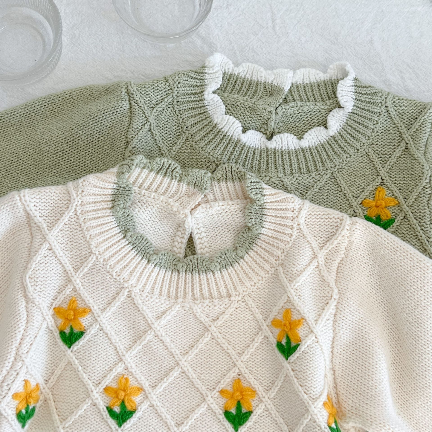 little garden cardigan & rompers