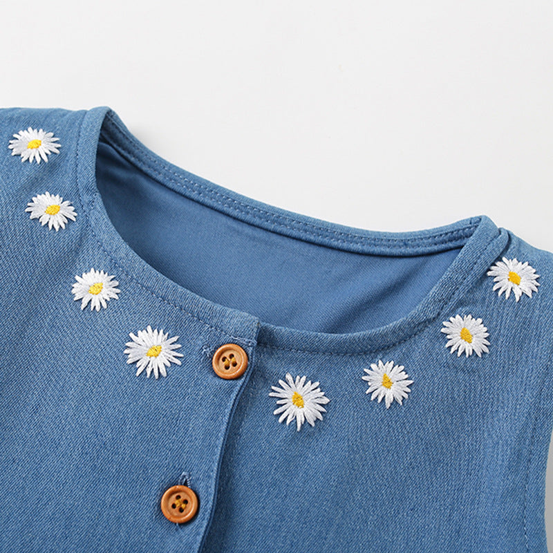 daisy denim dress