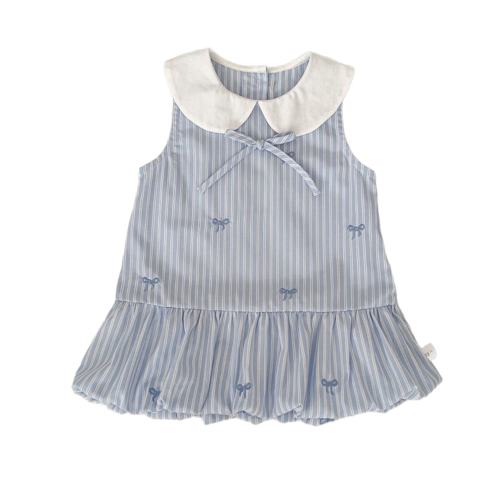 ワンピース PETER ブルーストライプ・ピーターパンカラーワンピース（blue stripe peter