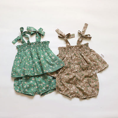 小花柄のシャーリングセットアップ（floral shirring setup）CKS260501