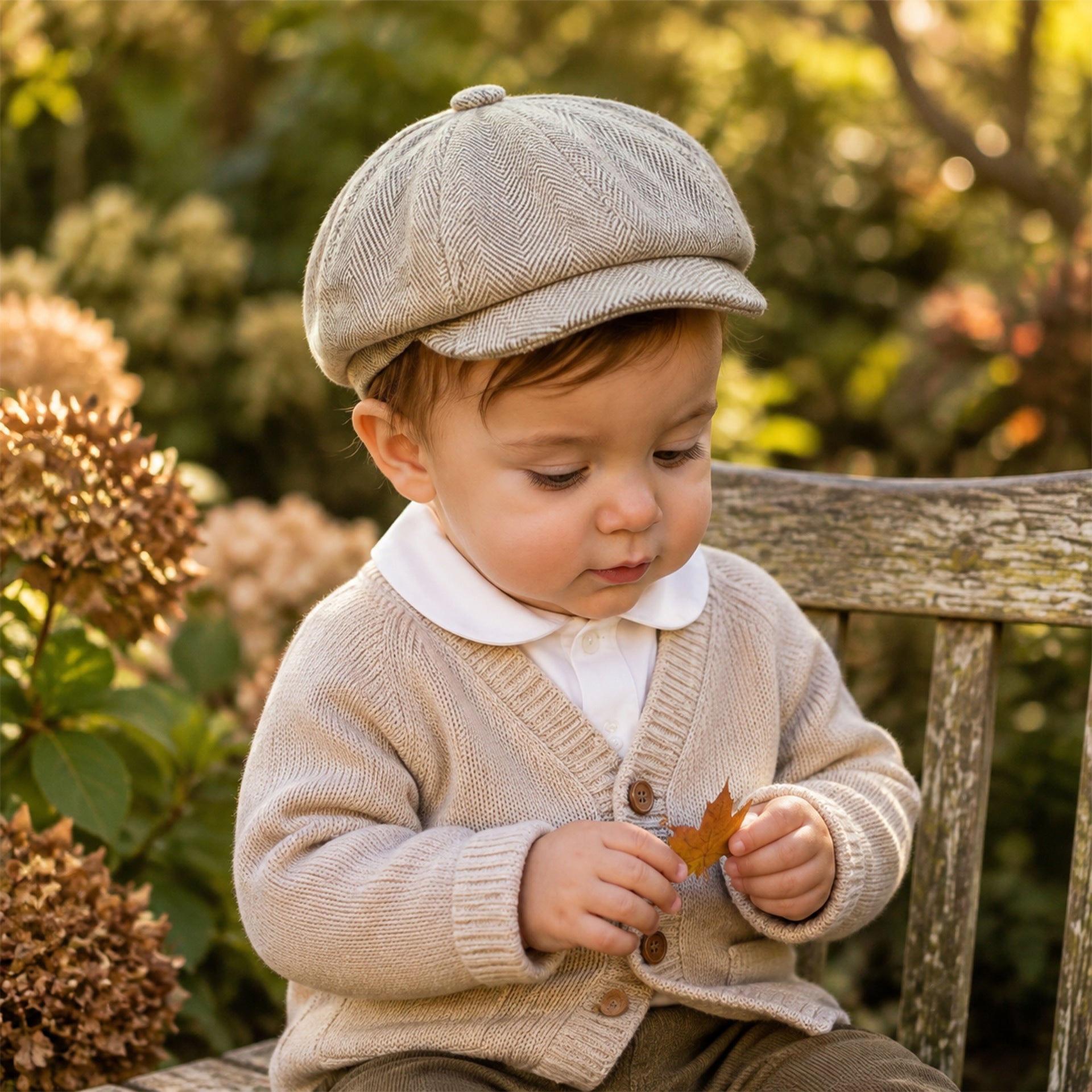 ヘリンボーン柄キャスケット（herringbone newsboy cap）PBH260901 – MARUM